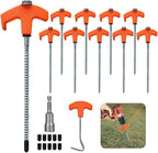 Balenie 10 otočných kolíkov do stanu so závitom, kolíky, stabilné na kempovanie a outdoor