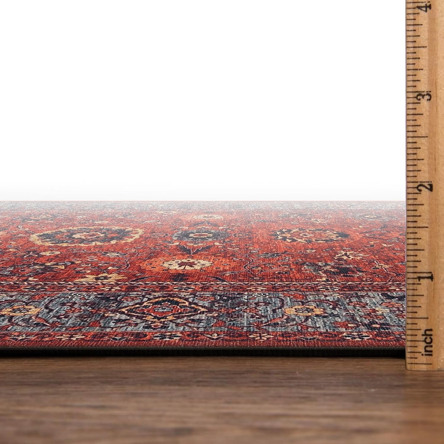 Vintage Moroccan Area Rug | Machine Washable | Non-Slip Backing | Low Pile | Multiple Sizes